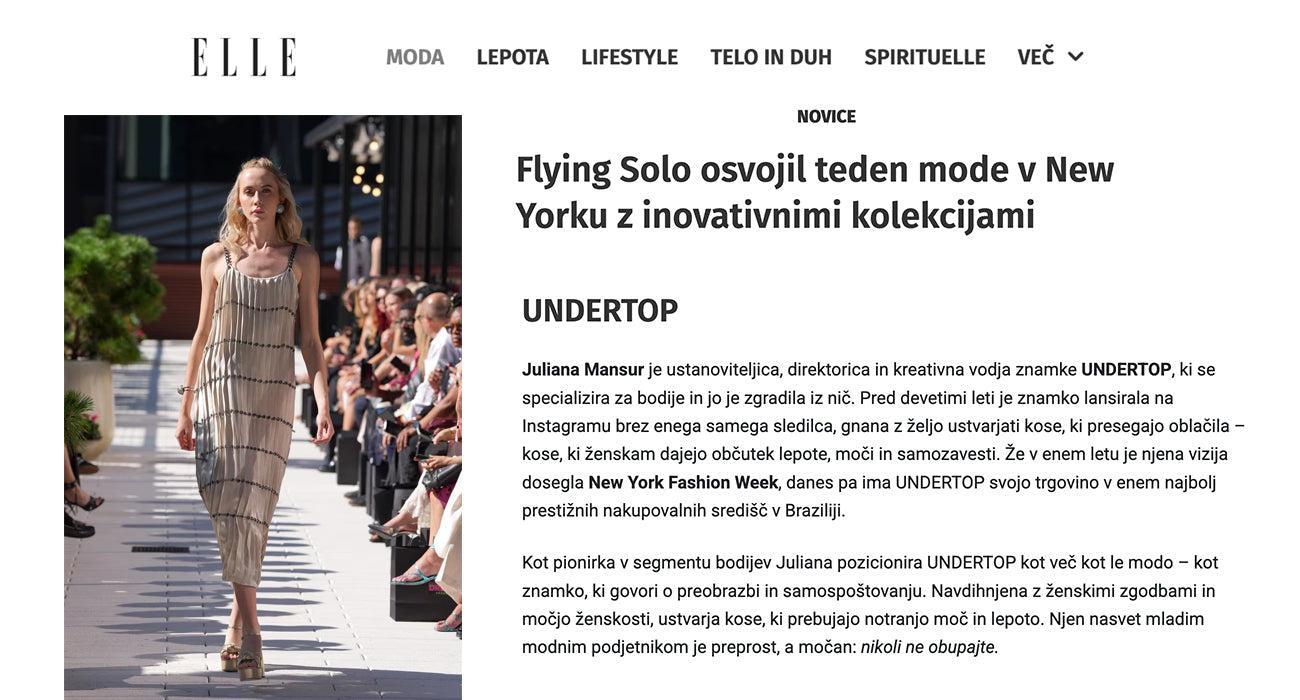 Undertop na Elle da Eslovênia