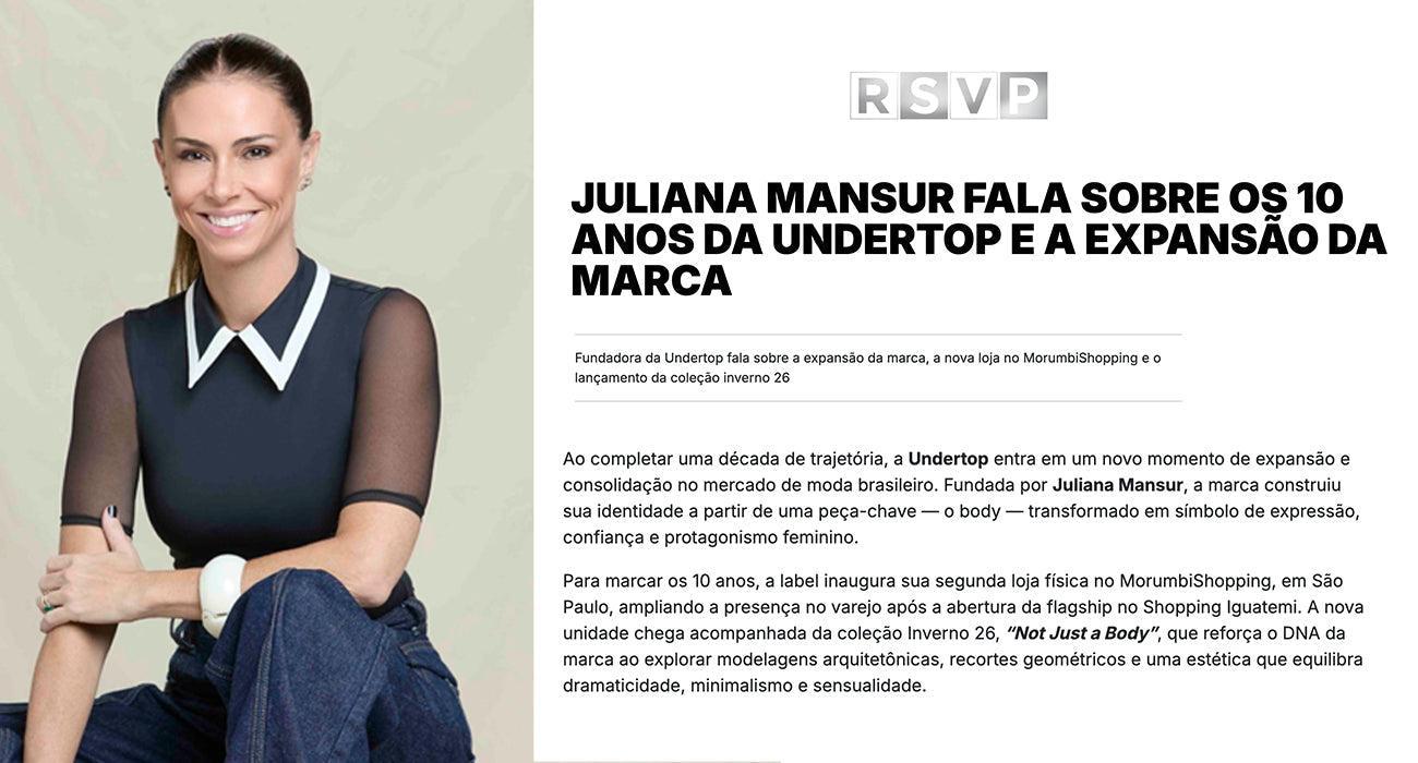 Undertop no site da RSVP