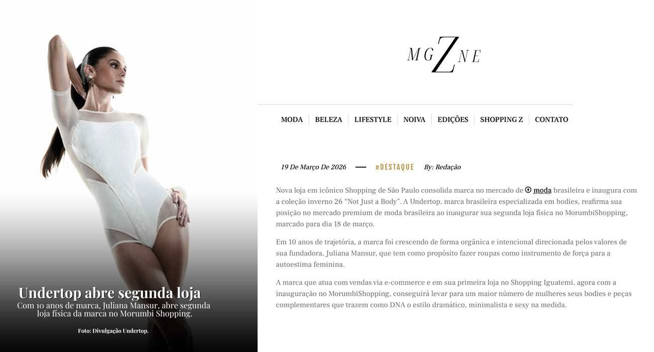 Undertop no site da Z Magazine