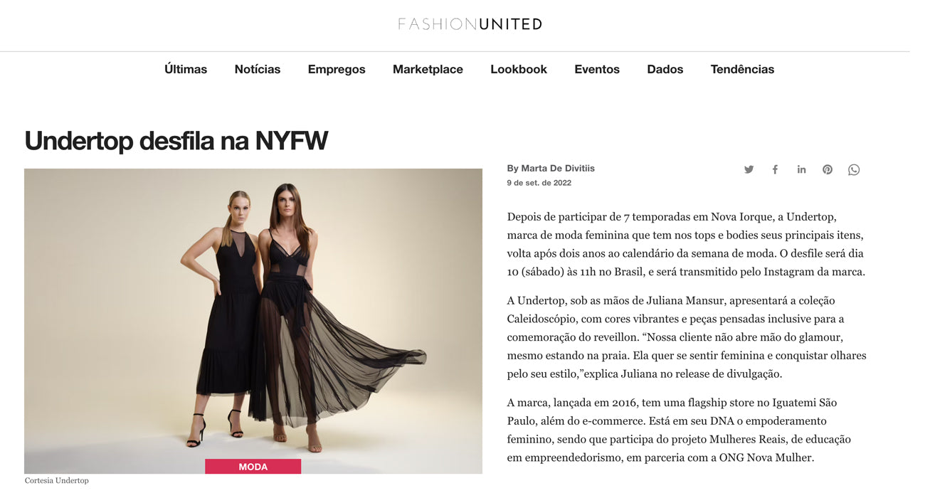 Undertop no site Fashion United
