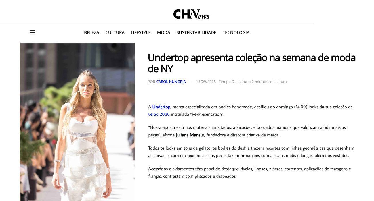 Undertop no site da CHNews