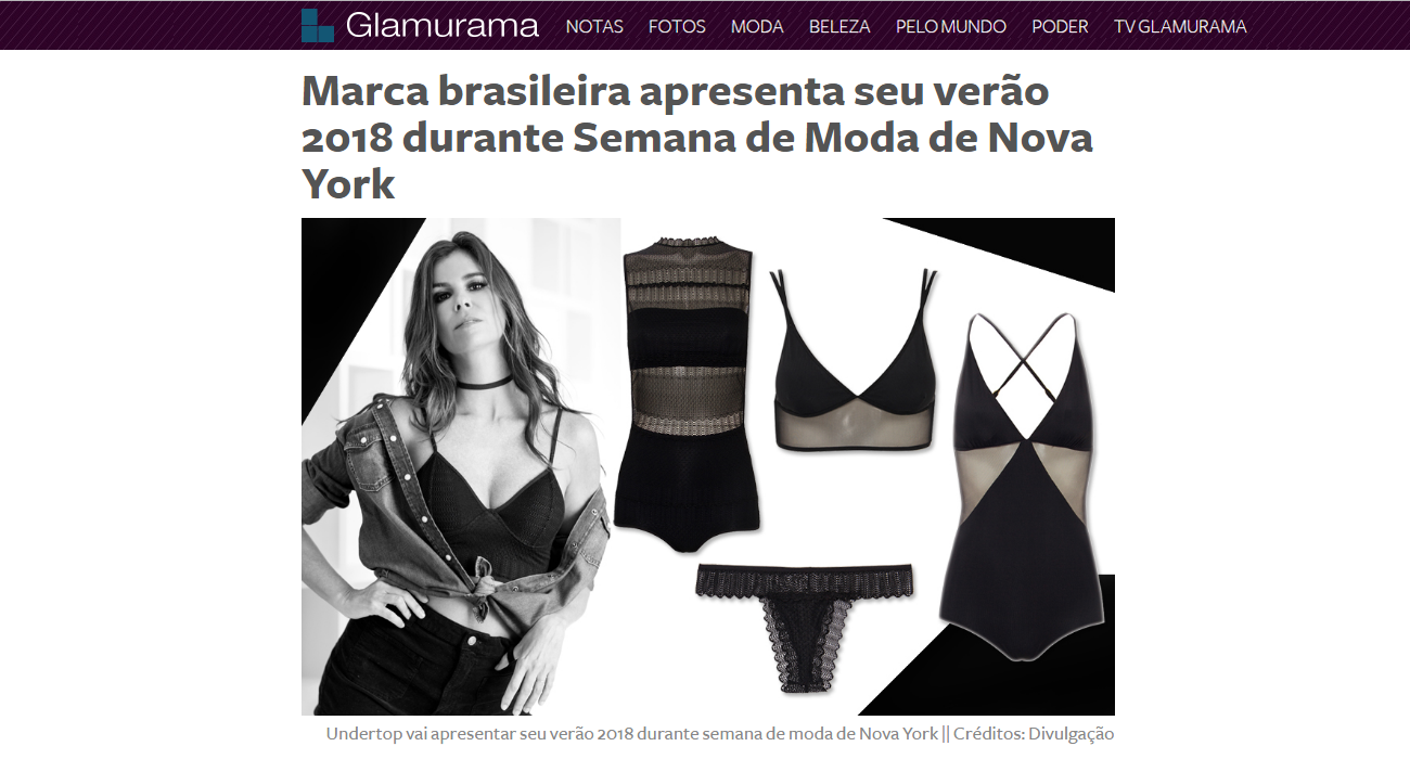 Undertop no site Glamurama