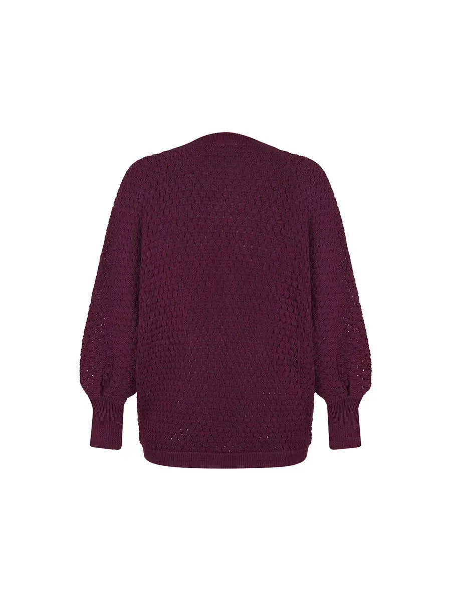 Casaco Tricot Margot Uva