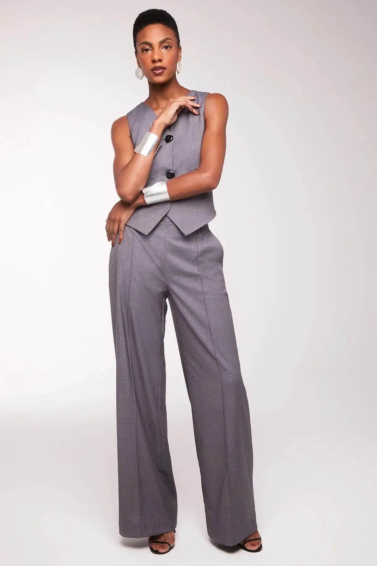 Colete Amélia Cinza