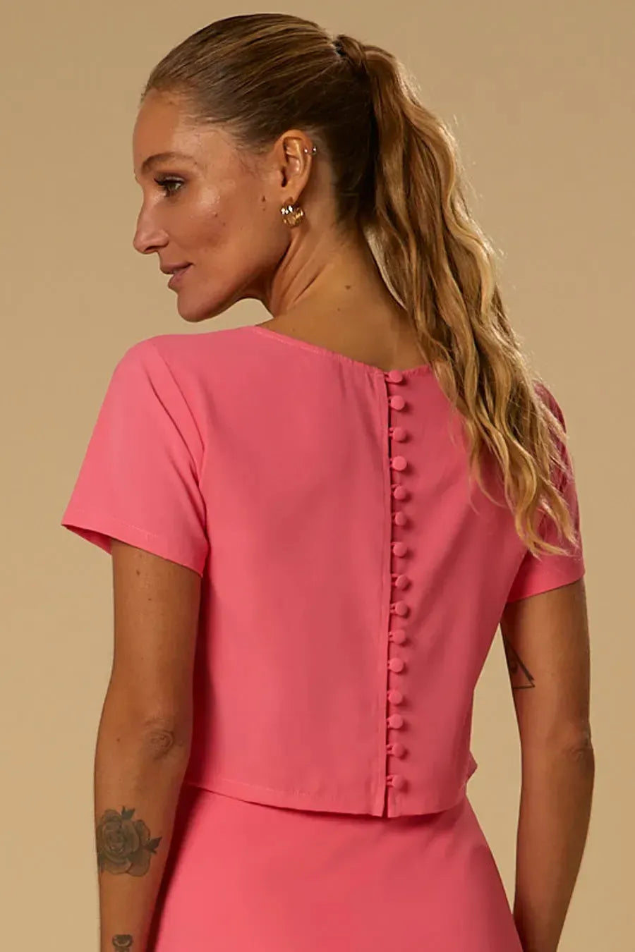 Cropped Lana Rosa Chiclete