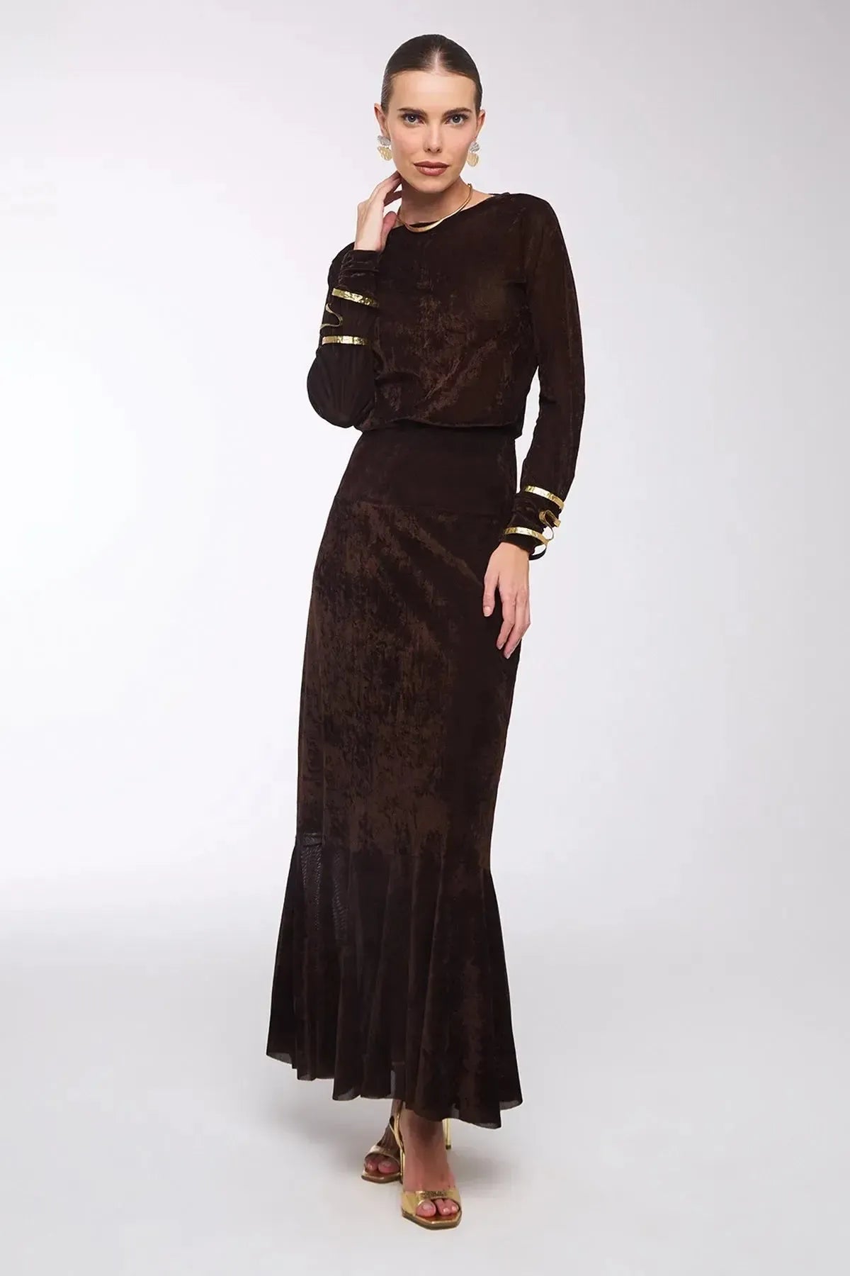 Saia Madalena Marrom