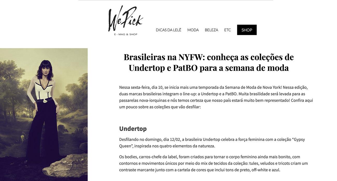 Undertop no site da We Pick