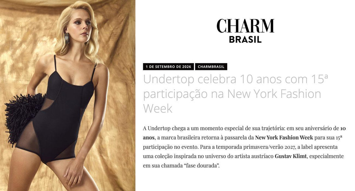 Undertop no site Charm Brasil