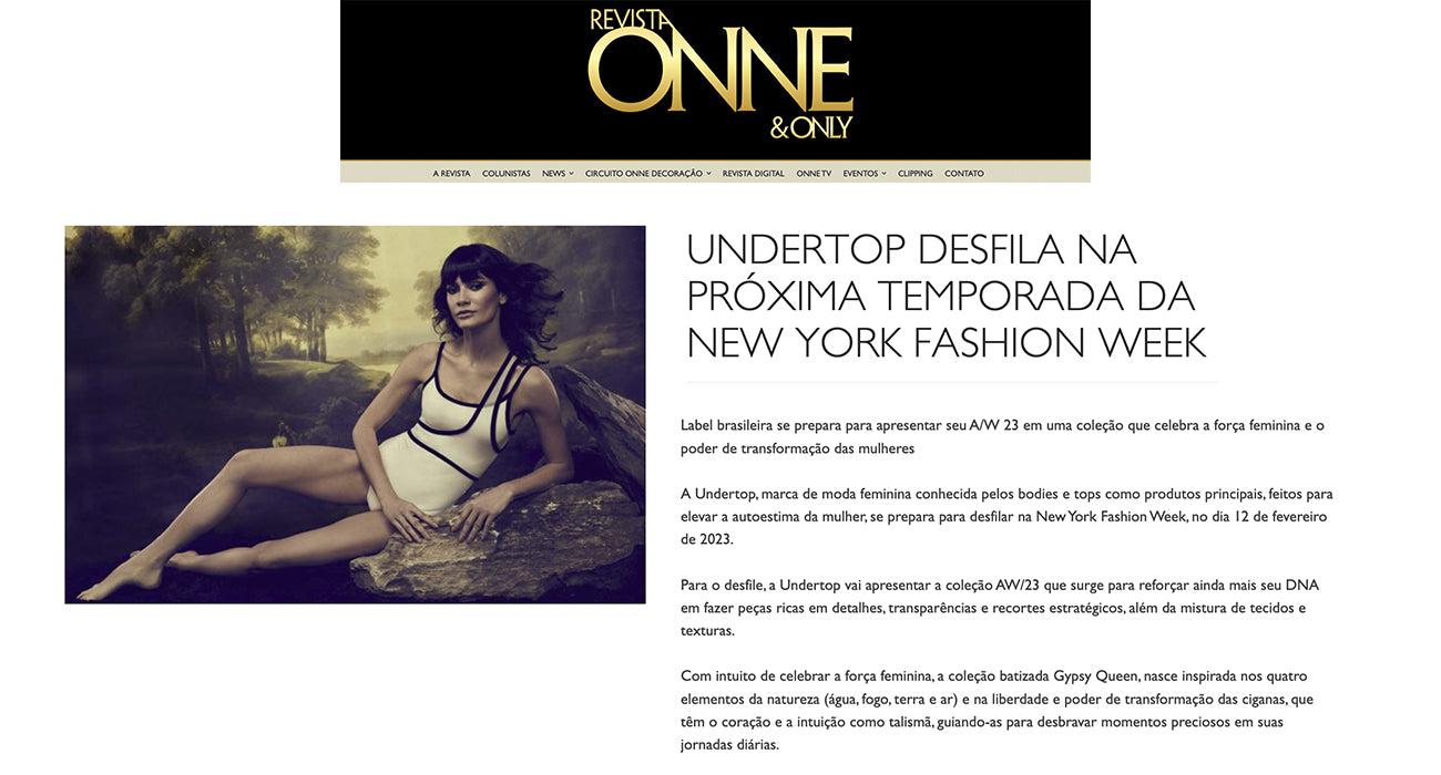 Undertop no site da Revista Onne