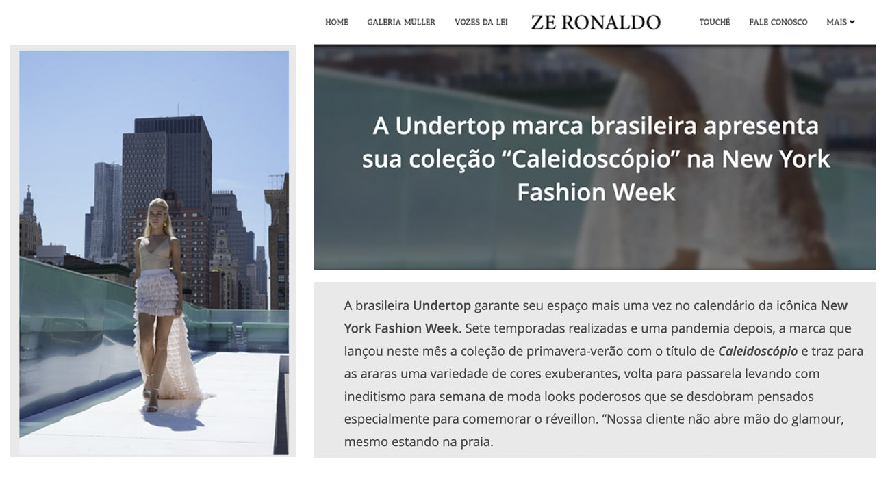 Undertop no site Ze Ronaldo