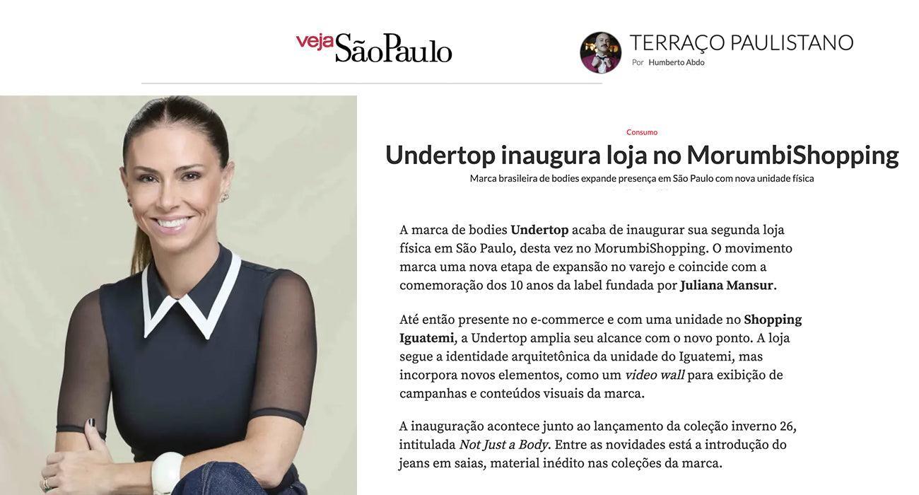 Undertop na coluna Terraço Paulistano (Veja SP)