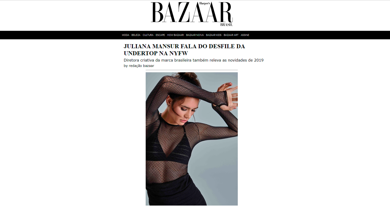 Undertop na Harpers Bazaar