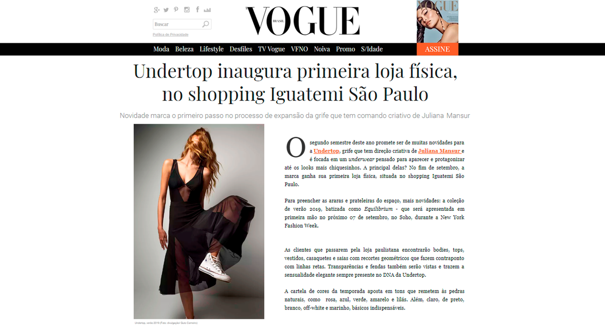 Undertop na Vogue