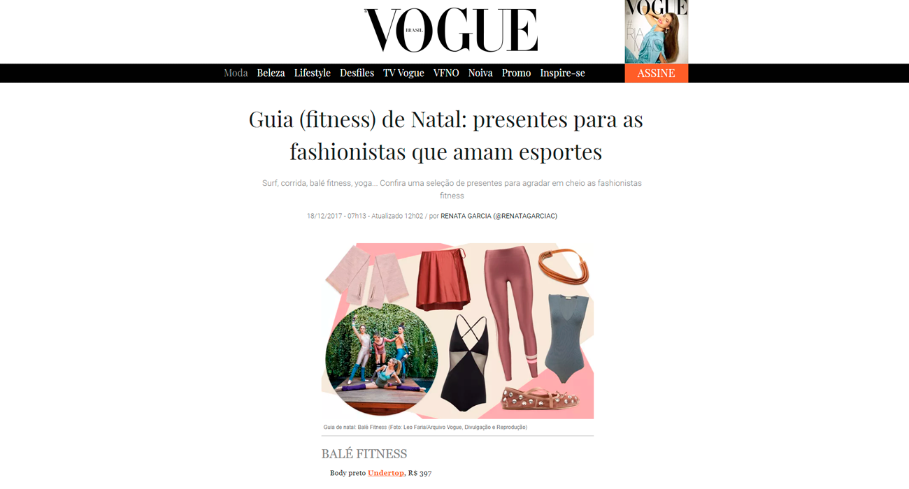 Undertop na Vogue Brasil