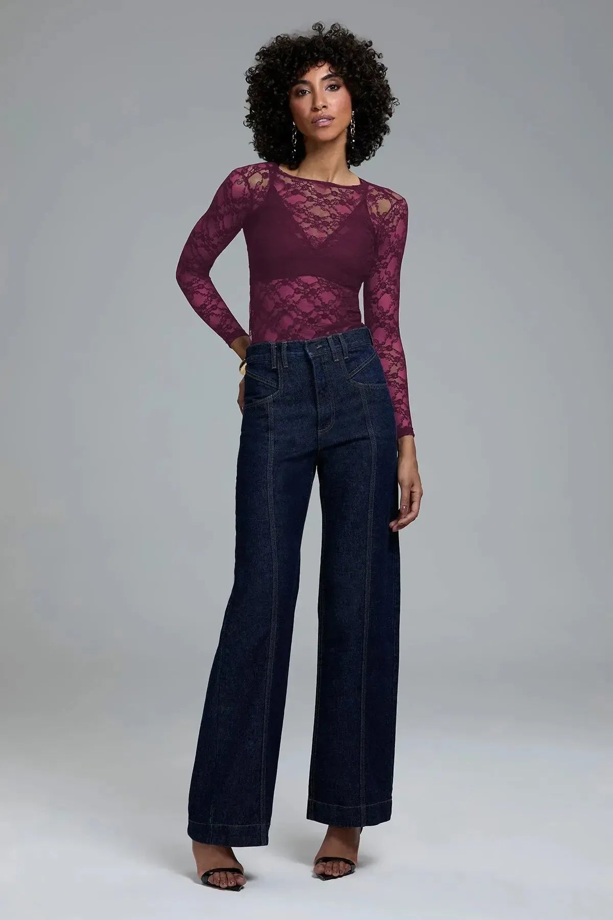 BLUSA RENDA UT Bordô