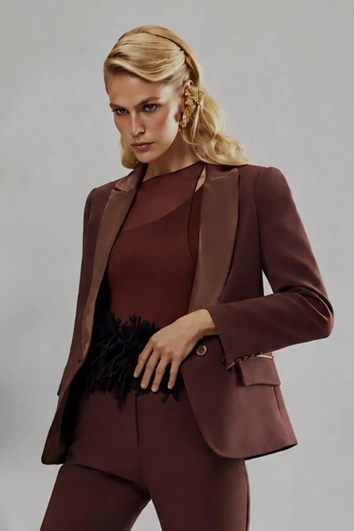 Blazer Marie Marrom