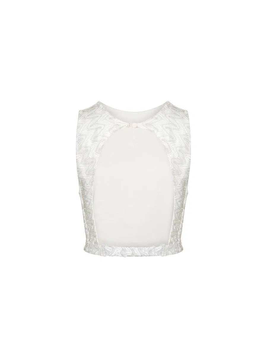 Blusa Lisianto Branco/Prata