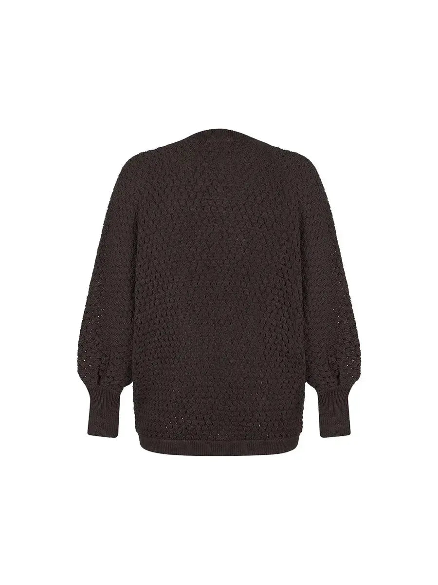 Casaco Tricot Margot Marrom