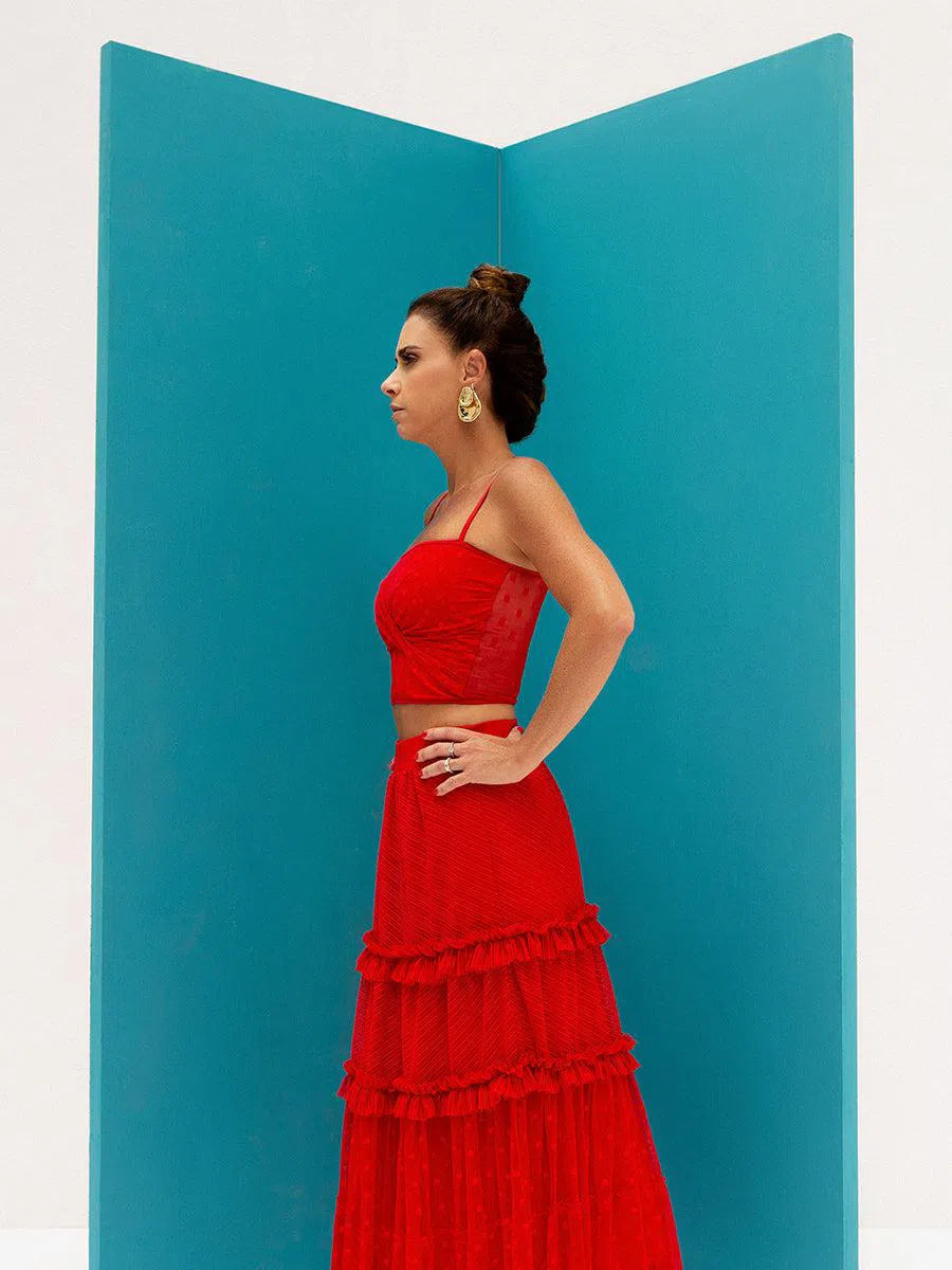 Saia Franscesca Vermelha